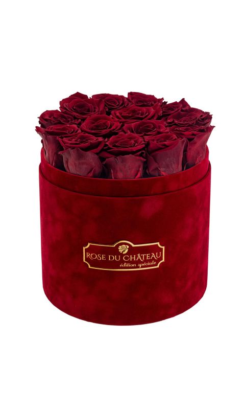 Czerwone Wieczne Róże w Czerwonym Flokowanym Boxie-1.jpg