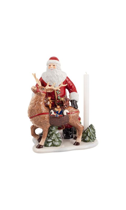 Figura-świecznik św. Mikołaj z jeleniem Christmas Toys Memory Villeroy & Boch