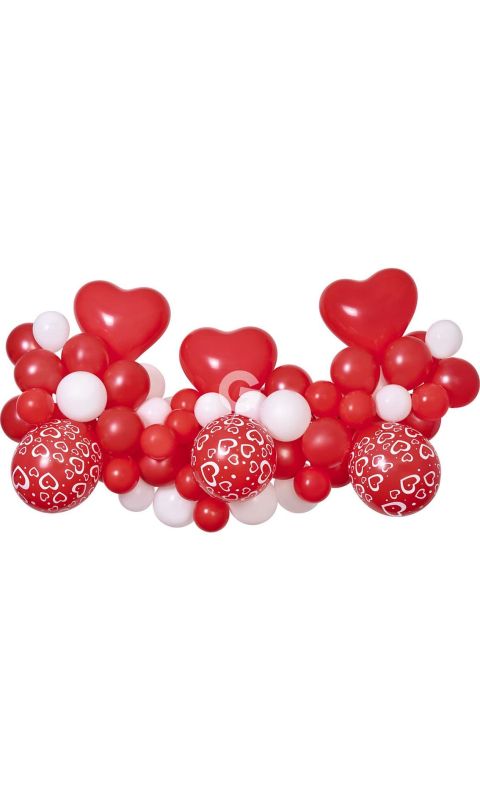 Girlanda balonowa DIY Love czerwona, 65 balonów