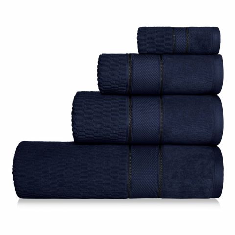 Granatowy Ręcznik Welurowy 100x150 PERU 100% bawełna