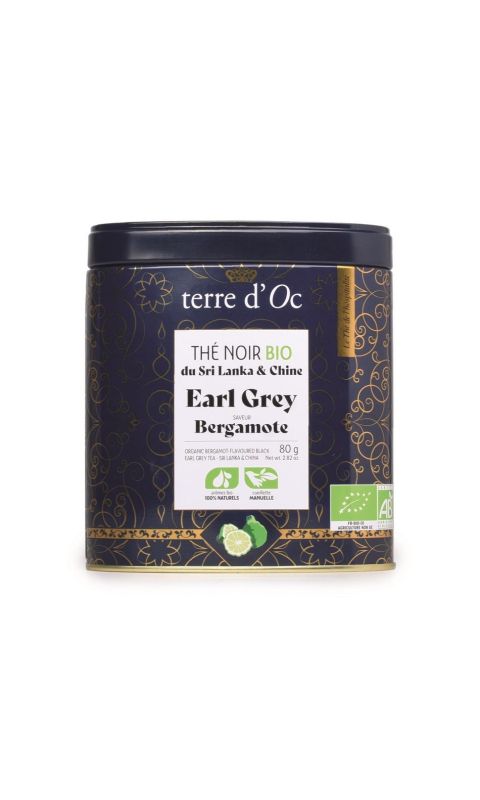Herbata czarna w puszce 80 g Earl Grey terre d'Oc