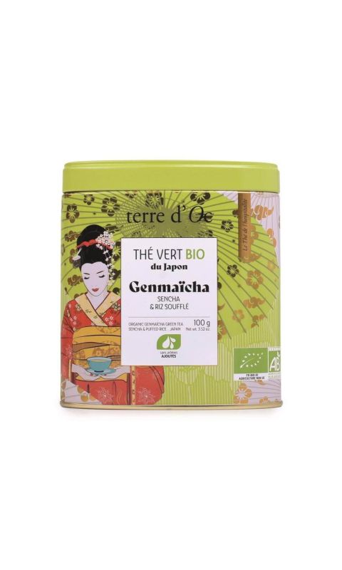 Herbata zielona w puszce 100 g Japan Genmaicha terre d'Oc