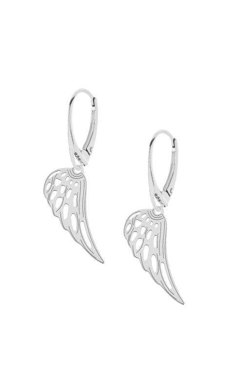 Kolczyki srebrne ze skrzydłem anioła 