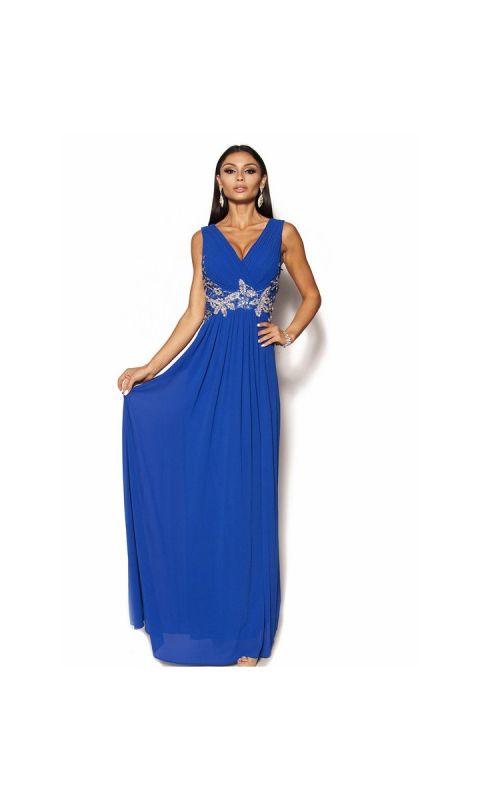 M&M - Elegancka sukienka w kolorze szafirowym Model: PW-2364 - Rozmiar: 36(S)