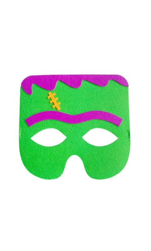Maska filcowa Frankenstein Zielony Potwór Halloween
