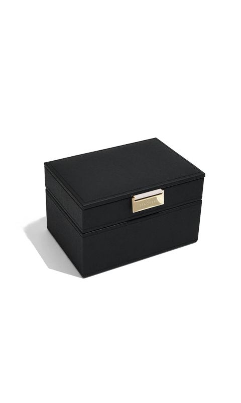 Pudełko na biżuterię 2-poziomowe (czarne) Mini Classic Stackers
