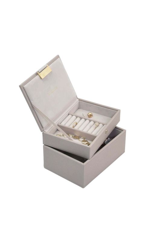 Pudełko na biżuterię 2-poziomowe (taupe) Mini Classic Stackers