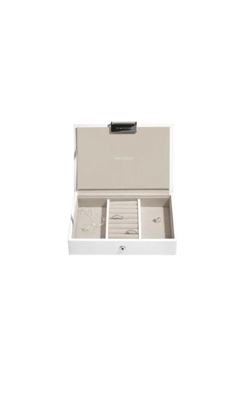 Pudełko na biżuterię z pokrywką (białe) Mini Stackers