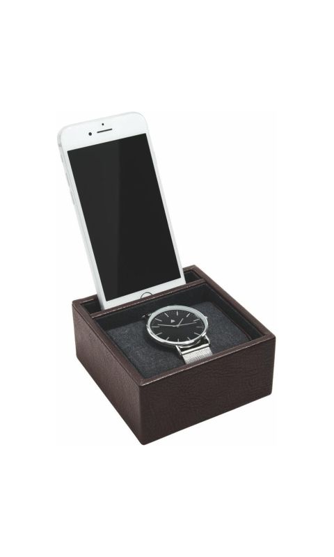 Pudełko na zegarek i telefon (brązowe) Classic Stackers