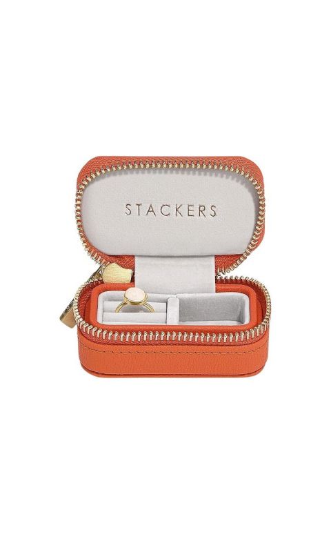 Pudełko podróżne na biżuterię Mini pomarańczowe Travel Stackers