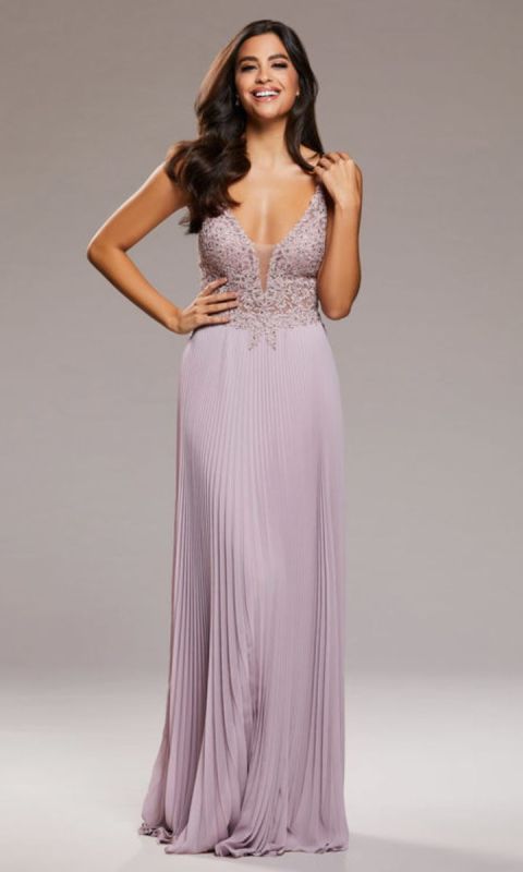 Suknia wieczorowa z plisowaną spódnicą w kolorze fioletowym-2.jpg
