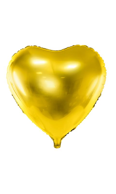 Balon foliowy serce 45 cm złoty