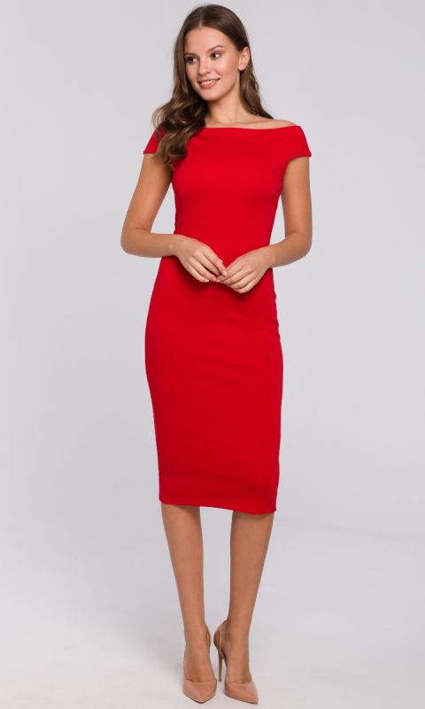 K001 Sukienka - czerwona