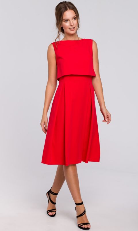 K005 Sukienka - czerwona