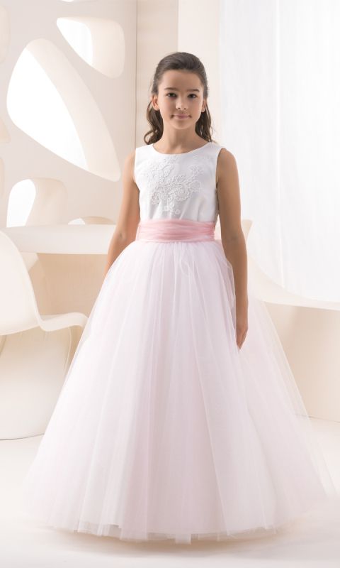 Sukienka dla dziewczynki z różowym tiulem LIA