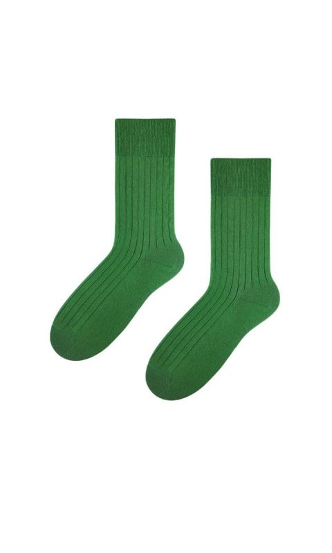 Skarpetki bawełniane w prążki zielone