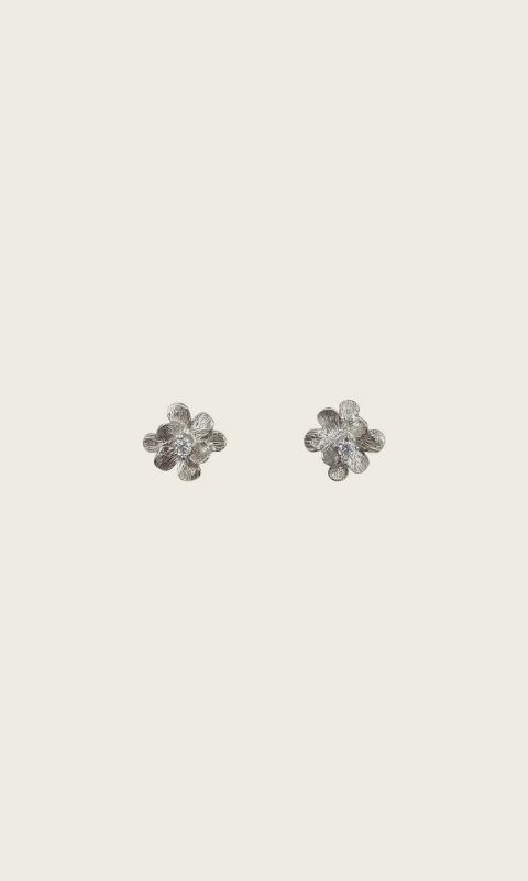 Srebrne kolczyki - Kwiaty Polne