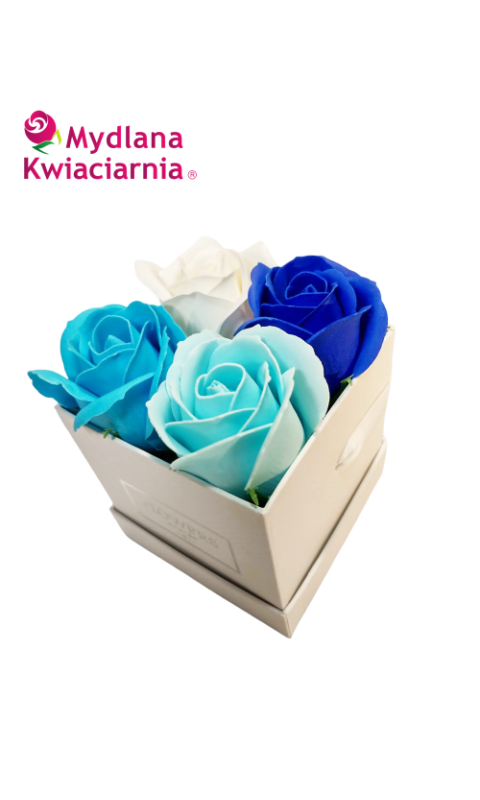 Flower Box 4YOU - białe, błękitne, niebieskie