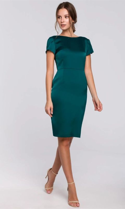 Sukienka z lejącymi plecami VALENTINE - zielona