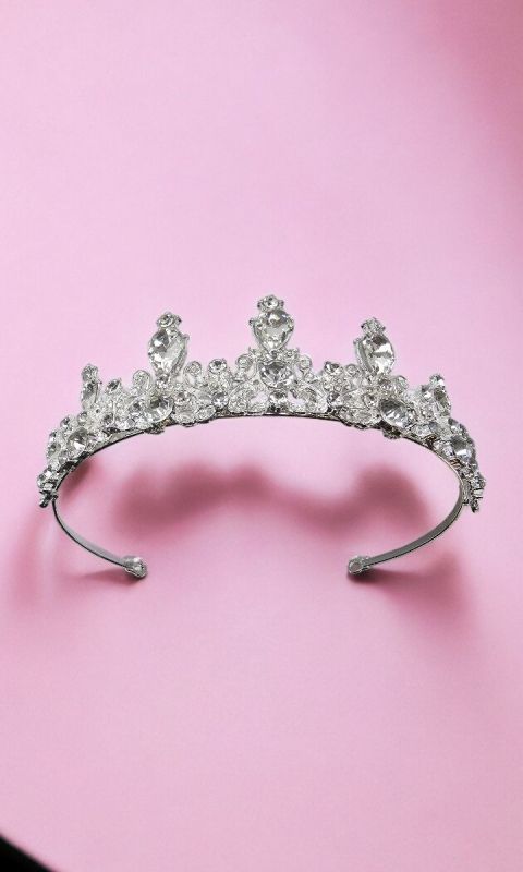 Tiara, diadem, korona srebrna 4cm