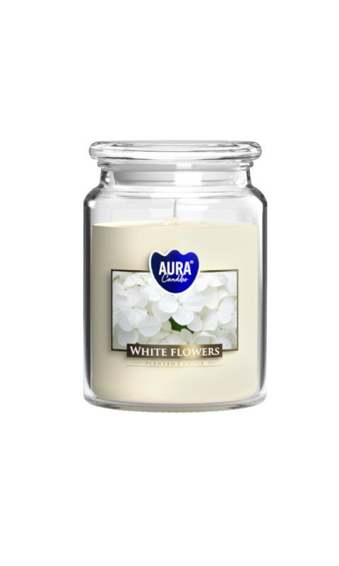 Wyjątkowa świeca zapachowa Białe kwiaty 100h