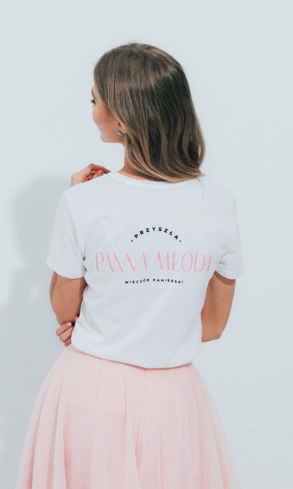 Biały T-shirt przyszła Panna Młoda Biały T-shirt przyszła Panna Młoda