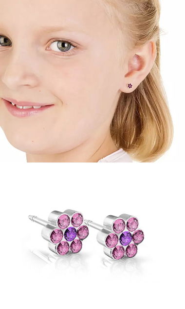 Daisy Light Rose/ Amethyst 5 mm SFJ