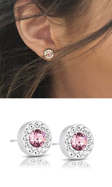 ST Brilliance Halo Crystal / Light Rose 8 mm 