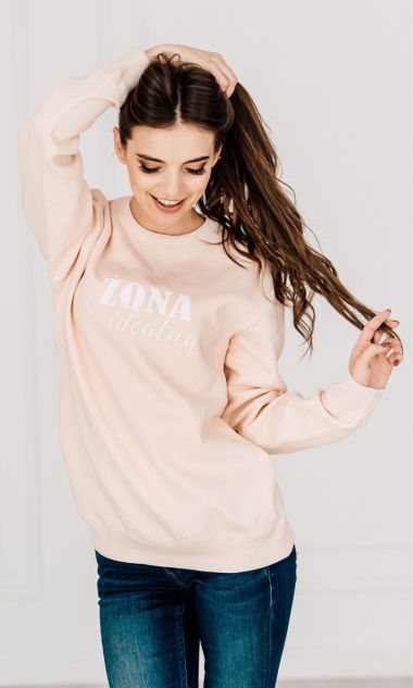 Bluza ŻONA IDEALNA pudrowy róż