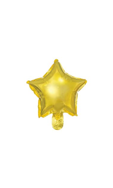 Balon foliowy gwiazdka złota, 25 cm 3 szt.