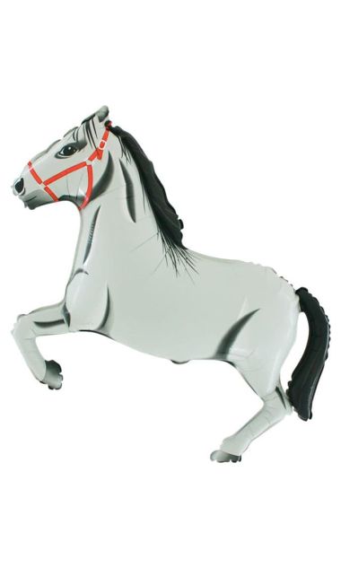 Balon foliowy koń biały, 90 cm