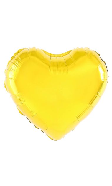Balon foliowy serce złote, 45 cm