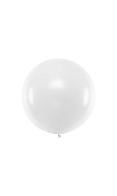 Balon gigant kula biały, 1 m