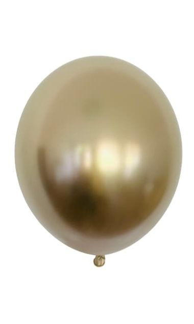 Balon złoty glossy chrom, 30 cm 1 szt.