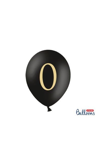 Balony 30cm, 0, Pastel Black (1 op. / 10 szt.)