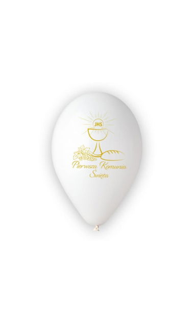 Balony lateksowe Pierwsza Komunia Święta kielich, 30 cm 3 szt.