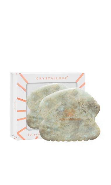 CRYSTALLOVE CONTOUR GUA SHA - płytka do masażu gua sha z labradorytu - limited edition