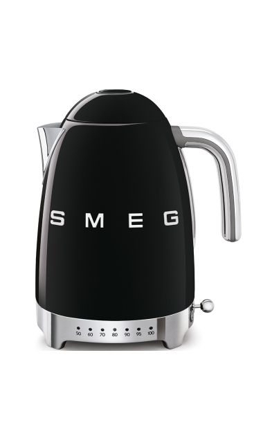 Czajnik elektryczny z regulacją temperatury 1,7 l (czarny) 50's Style SMEG
