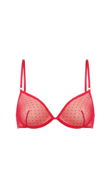 Czerwony stanik w kropeczki Valentine Red-1.jpg