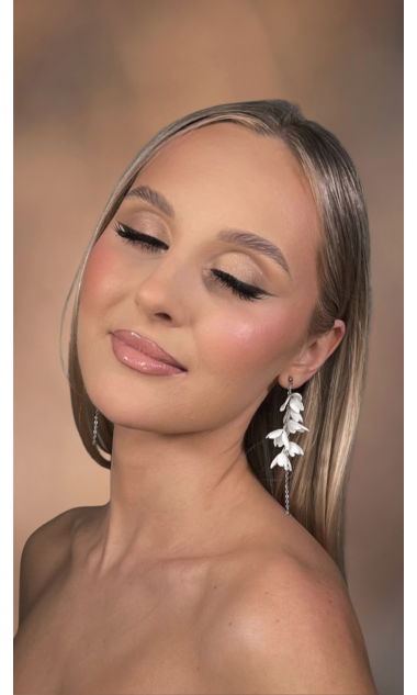 Długie lekkie koczyki kwiatowe delikatne ślub SUBTELNE eleganckie handmade