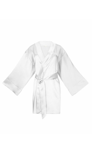 Kimono jedwabne Sophia- ecru