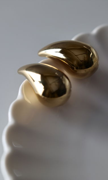 Kolczyki Krople 2,5 Cm Złote