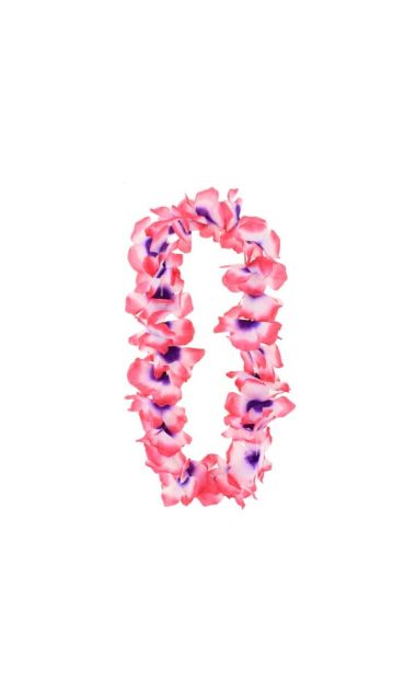 Naszyjnik hawajski różowo biały