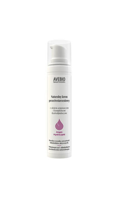 Naturalny krem przeciwstarzeniowy - Argan HydroLipid, 50 ml Avebio