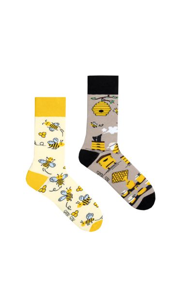 Pszczoły i miód - kolorowe skarpetki - 36-39