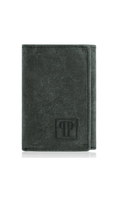 Skórzane etui na klucze czarne vintage mały portfel męski skórzany T-49-BL
