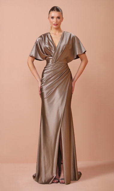 Sukienka wieczorowa maxi z kimono i rozcięciem _34