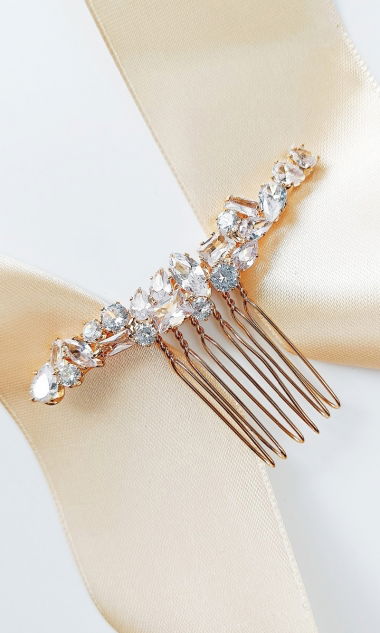 Złoty GRZEBYK w stylu glamour do włosów błyszczący elegancki szykowny wow