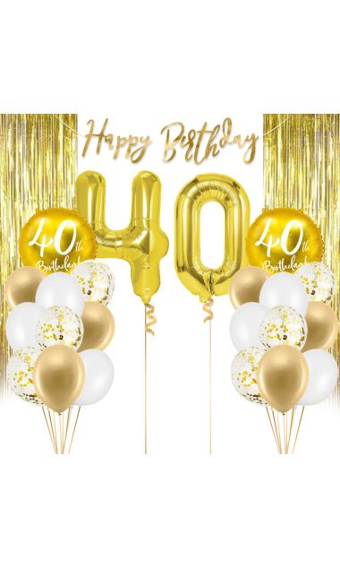 Zestaw balonowy na 40 urodziny złoty