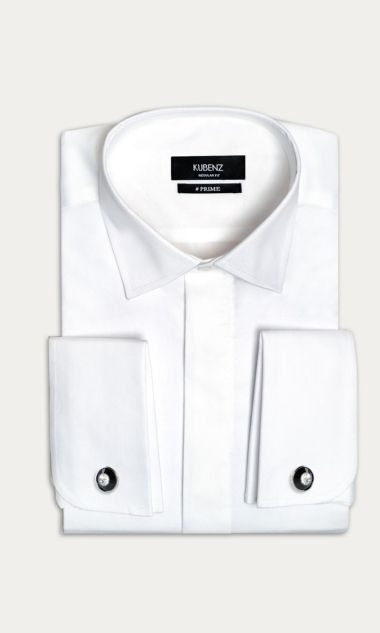 Koszula męska na spinki ANSELMO regular biała